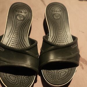 CROCS Black Mules & Clogs with Ergonomic Design